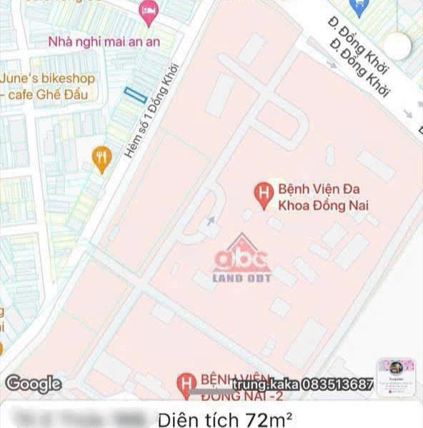 🆘 CHỦ GỬI BÁN LÔ ĐẤT MẶT TIỀN KINH DOANH – GẦN BỆNH VIỆN ĐỒNG NAI, CẠNH ĐƯỜNG ĐỒNG KHỞI, BIÊN HOÀ 🆘